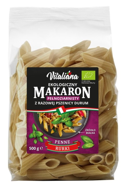 MAKARON (SEMOLINOWY RAZOWY) PENNE BIO 500 g - VITALIANA MAKARON (SEMOLINOWY RAZOWY) PENNE BIO 500 g - VITALIANA