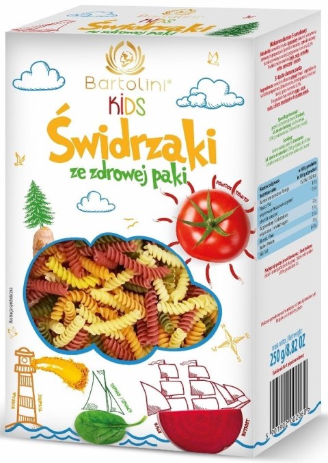 MAKARON (SEMOLINOWY Z SUSZONYMI WARZYWAMI) DLA DZIECI ŚWIDRZAKI 250 g - BARTOLINI MAKARON (SEMOLINOWY Z SUSZONYMI WARZYWAMI) DLA DZIECI ŚWIDRZAKI 250 g - BARTOLINI