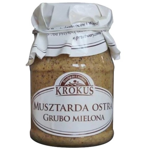 MUSZTARDA OSTRA GRUBO MIELONA 180 g - KROKUS MUSZTARDA OSTRA GRUBO MIELONA 180 g - KROKUS
