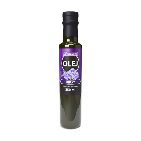OLEJ LNIANY TŁOCZONY NA ZIMNO 250 ml - NATURAVENA OLEJ LNIANY TŁOCZONY NA ZIMNO 250 ml - NATURAVENA