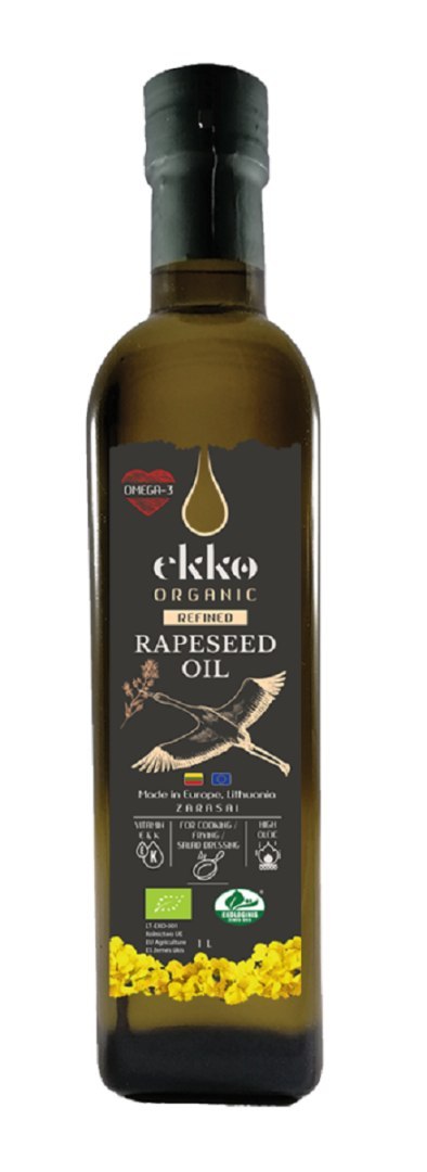 OLEJ RZEPAKOWY DO GOTOWANIA I SMAŻENIA TŁOCZONY NA ZIMNO BIO 500 ml - EKKO OLEJ RZEPAKOWY DO GOTOWANIA I SMAŻENIA TŁOCZONY NA ZIMNO BIO 500 ml - EKKO