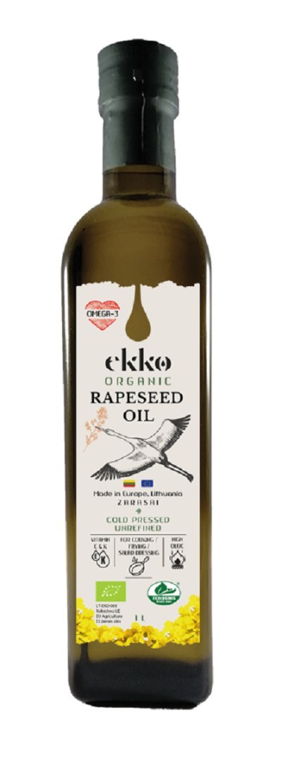 OLEJ RZEPAKOWY VIRGIN OMEGA-3 BIO 1 L - EKKO OLEJ RZEPAKOWY VIRGIN OMEGA-3 BIO 1 L - EKKO