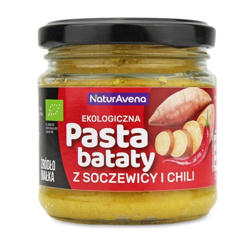 PASTA Z SOCZEWICY I BATATÓW Z CHILI BIO 185 g - NATURAVENA PASTA Z SOCZEWICY I BATATÓW Z CHILI BIO 185 g - NATURAVENA