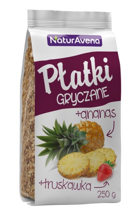 PŁATKI GRYCZANE Z ANANASEM I TRUSKAWKĄ 250 g - NATURAVENA PŁATKI GRYCZANE Z ANANASEM I TRUSKAWKĄ 250 g - NATURAVENA