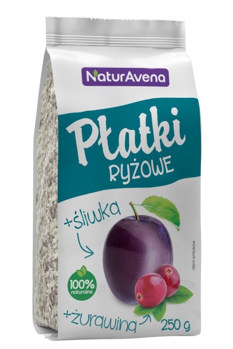 PŁATKI RYŻOWE Z ŻURAWINĄ I ŚLIWKĄ 250 g - NATURAVENA PŁATKI RYŻOWE Z ŻURAWINĄ I ŚLIWKĄ 250 g - NATURAVENA
