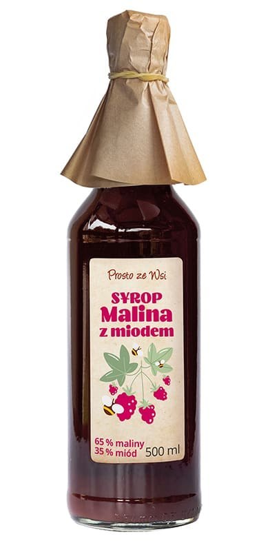 SYROP MALINA Z MIODEM 500 ml - PROSTO ZE WSI SYROP MALINA Z MIODEM 500 ml - PROSTO ZE WSI