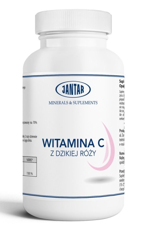 WITAMINA C Z DZIKIEJ RÓŻY (945 mg) 100 KAPSUŁEK - JANTAR WITAMINA C Z DZIKIEJ RÓŻY (945 mg) 100 KAPSUŁEK - JANTAR