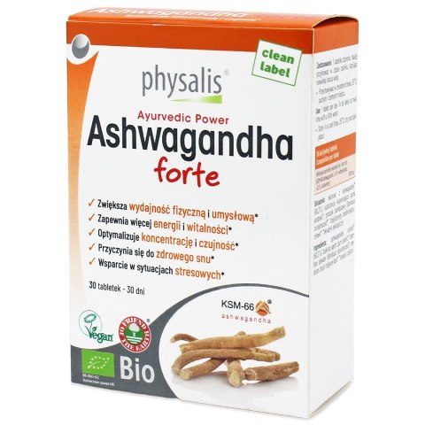 ASHWAGANDHA FORTE EKSTRAKT BIO (600 mg) 30 TABLETEK - PHYSALIS ASHWAGANDHA FORTE EKSTRAKT BIO (600 mg) 30 TABLETEK - PHYSALIS