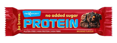 BATON PROTEINOWY BROWNIE W MLECZNEJ CZEKOLADZIE BEZ DODATKU CUKRÓW BEZGLUTENOWY 40 g - MAXSPORT BATON PROTEINOWY BROWNIE W MLECZNEJ CZEKOLADZIE BEZ DODATKU CUKRÓW BEZGLUTENOWY 40 g - MAXSPORT