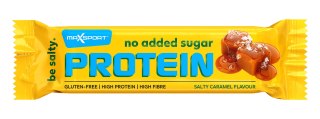 BATON PROTEINOWY O SMAKU SŁONY KARMEL W MLECZNEJ CZEKOLADZIE BEZ DODATKU CUKRÓW BEZGLUTENOWY 40 g - MAXSPORT