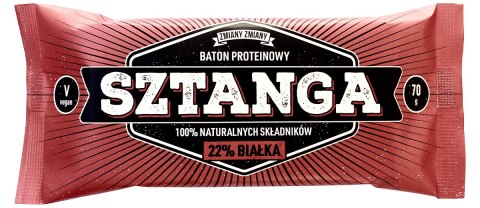 BATON PROTEINOWY Z ORZESZKAMI ZIEMNYMI "SZTANGA" BEZGLUTENOWY 70 g - ZMIANY ZMIANY BATON PROTEINOWY Z ORZESZKAMI ZIEMNYMI "SZTANGA" BEZGLUTENOWY 70 g - ZMIANY ZMIANY