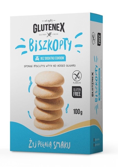 BISZKOPTY BEZ DODATKU CUKRÓW BEZGLUTENOWE 100 g - GLUTENEX BISZKOPTY BEZ DODATKU CUKRÓW BEZGLUTENOWE 100 g - GLUTENEX
