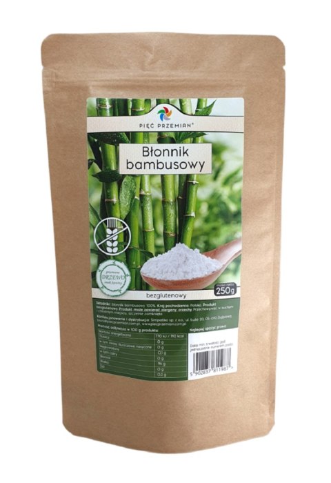 BŁONNIK BAMBUSOWY BEZGLUTENOWY 250 g - PIĘĆ PRZEMIAN BŁONNIK BAMBUSOWY BEZGLUTENOWY 250 g - PIĘĆ PRZEMIAN