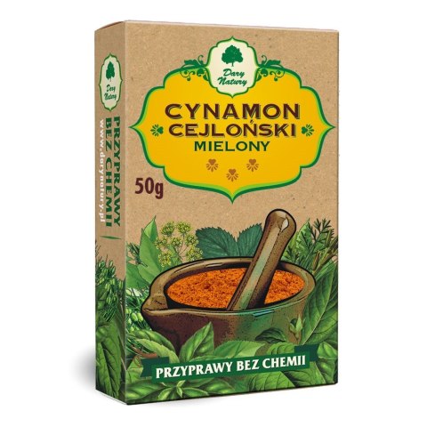 CYNAMON CEJLOŃSKI MIELONY 50 g - DARY NATURY CYNAMON CEJLOŃSKI MIELONY 50 g - DARY NATURY