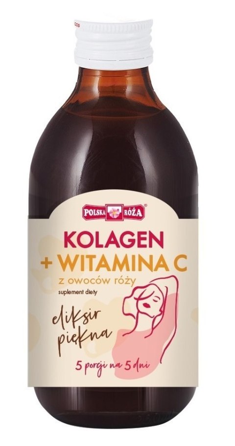 ELIKSIR PIĘKNA - KOLAGEN + WITAMINA C Z OWOCÓW RÓŻY 250 ml - POLSKA RÓŻA ELIKSIR PIĘKNA - KOLAGEN + WITAMINA C Z OWOCÓW RÓŻY 250 ml - POLSKA RÓŻA