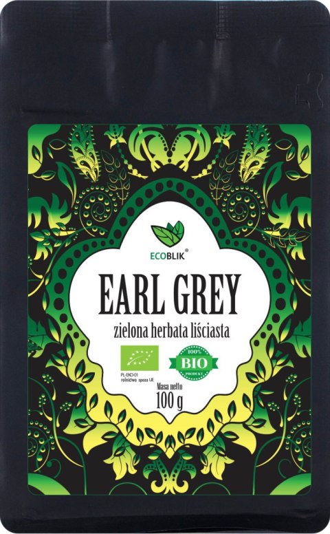 HERBATA ZIELONA EARL GREY BIO 100 g - ECOBLIK HERBATA ZIELONA EARL GREY BIO 100 g - ECOBLIK