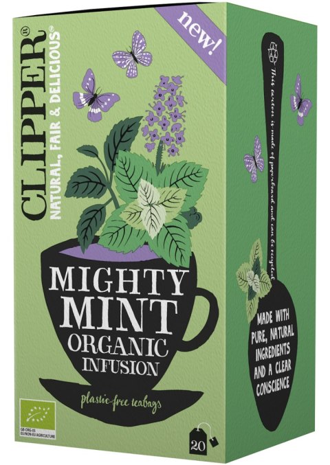 HERBATKA MIĘTOWA (MIGHTY MINT) BIO (20 x 1,6 g) 32 g - CLIPPER HERBATKA MIĘTOWA (MIGHTY MINT) BIO (20 x 1,6 g) 32 g - CLIPPER