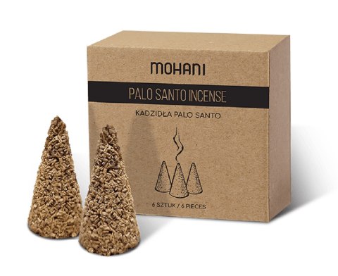 KADZIDEŁKA STOŻKOWE PALO SANTO (6 szt.) 20 g - MOHANI KADZIDEŁKA STOŻKOWE PALO SANTO (6 szt.) 20 g - MOHANI
