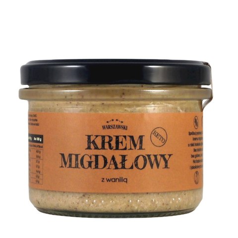 KREM MIGDAŁOWY Z WANILIĄ KETO BEZ DODATKU CUKRÓW BEZGLUTENOWY 190 g - BATON WARSZAWSKI KREM MIGDAŁOWY Z WANILIĄ KETO BEZ DODATKU CUKRÓW BEZGLUTENOWY 190 g - BATON WARSZAWSKI