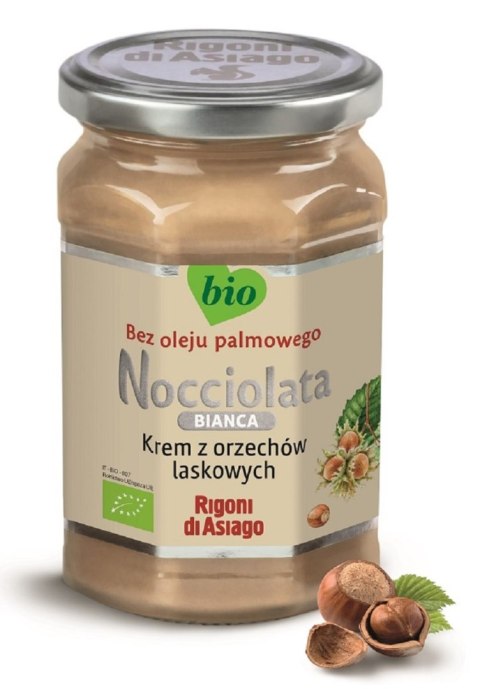 KREM Z ORZECHÓW LASKOWYCH BIAŁY BEZGLUTENOWY BIO 250 g - RIGONI DI ASIAGO (NOCCIOLATA) KREM Z ORZECHÓW LASKOWYCH BIAŁY BEZGLUTENOWY BIO 250 g - RIGONI DI ASIAGO (NOCCIOLATA)