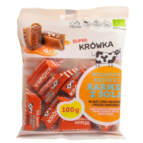 KRÓWKI SŁONY KARMEL BEZMLECZNE BEZGLUTENOWE BIO 100 g - ME GUSTO (SUPER KRÓWKA) KRÓWKI SŁONY KARMEL BEZMLECZNE BEZGLUTENOWE BIO 100 g - ME GUSTO (SUPER KRÓWKA)
