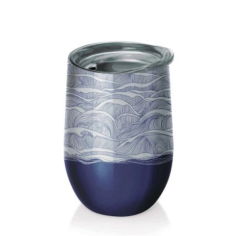 KUBEK ZE STALI NIERDZEWNEJ Z POKRYWKĄ BY THE SEA 420 ml - CHIC-MIC KUBEK ZE STALI NIERDZEWNEJ Z POKRYWKĄ BY THE SEA 420 ml - CHIC-MIC
