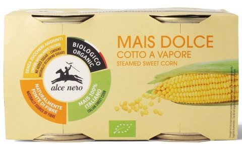 KUKURYDZA SŁODKA W ZALEWIE BIO (2 szt.) 320 g - ALCE NERO KUKURYDZA SŁODKA W ZALEWIE BIO (2 szt.) 320 g - ALCE NERO