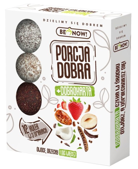 KULKI OWOCOWO - ORZECHOWE BEZ DODATKU CUKRÓW (12 x 12 g) 144 g - PORCJA DOBRA KULKI OWOCOWO - ORZECHOWE BEZ DODATKU CUKRÓW (12 x 12 g) 144 g - PORCJA DOBRA