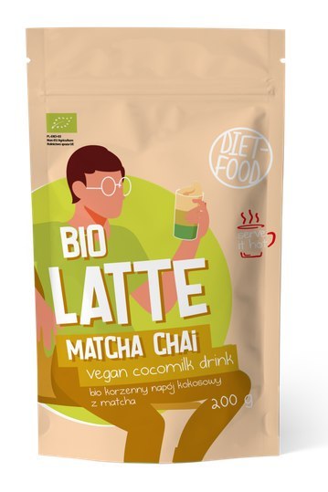 LATTE MATCHA CHAI - NAPÓJ KOKOSOWO - KORZENNY Z MATCHĄ BIO 200 g - DIET-FOOD LATTE MATCHA CHAI - NAPÓJ KOKOSOWO - KORZENNY Z MATCHĄ BIO 200 g - DIET-FOOD