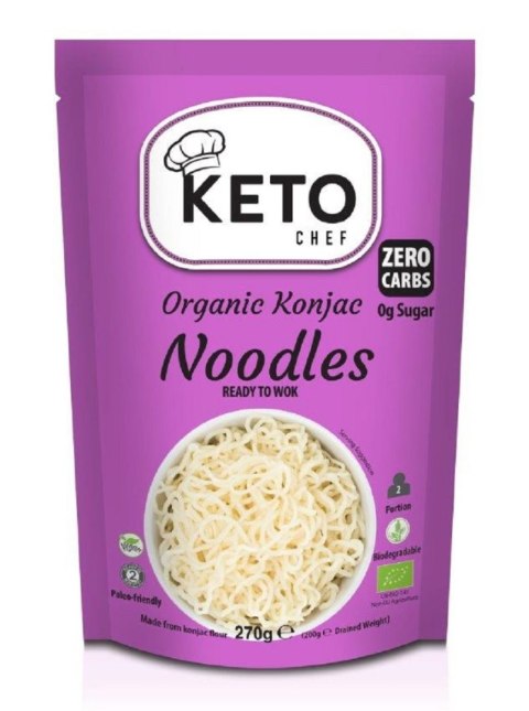 MAKARON (KONJAC) GOTOWY NA WOKA BEZGLUTENOWY BIO 270 g (200 g) - KETO CHEF (BETTER THAN FOODS) MAKARON (KONJAC) GOTOWY NA WOKA BEZGLUTENOWY BIO 270 g (200 g) - KETO CHEF (BETTER THAN FOODS)