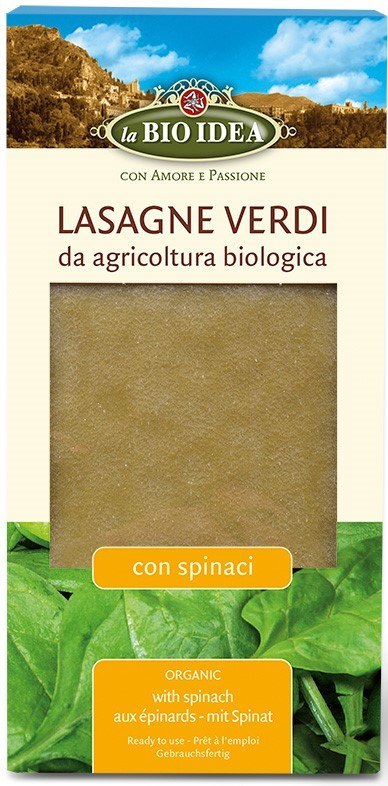 MAKARON (SEMOLINOWY ZE SZPINAKIEM) LASAGNE BIO 250 g - LA BIO IDEA MAKARON (SEMOLINOWY ZE SZPINAKIEM) LASAGNE BIO 250 g - LA BIO IDEA