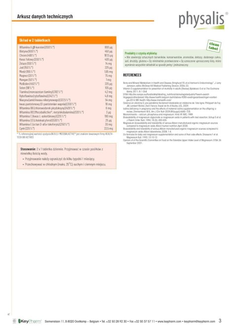 MULTIVIT A - Z 45 TABLETEK - PHYSALIS MULTIVIT A - Z 45 TABLETEK - PHYSALIS