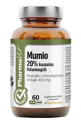 MUMIO EKSTRAKT (400 mg) BEZGLUTENOWY 60 KAPSUŁEK - PHARMOVIT (CLEAN LABEL) MUMIO EKSTRAKT (400 mg) BEZGLUTENOWY 60 KAPSUŁEK - PHARMOVIT (CLEAN LABEL)