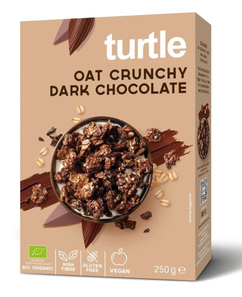 MUSLI OWSIANE Z GORZKĄ CZEKOLADĄ BEZGLUTENOWE BIO 250 g - TURTLE MUSLI OWSIANE Z GORZKĄ CZEKOLADĄ BEZGLUTENOWE BIO 250 g - TURTLE