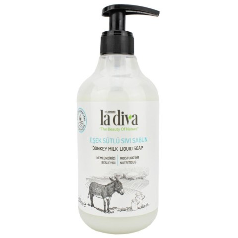 MYDŁO W PŁYNIE DO RĄK Z OŚLIM MLEKIEM 500 ml - LA DIVA MYDŁO W PŁYNIE DO RĄK Z OŚLIM MLEKIEM 500 ml - LA DIVA
