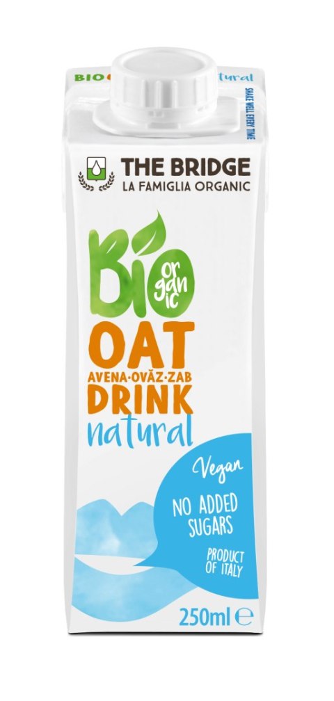 NAPÓJ OWSIANY NATURALNY BEZ DODATKU CUKRÓW BIO 250 ml - THE BRIDGE NAPÓJ OWSIANY NATURALNY BEZ DODATKU CUKRÓW BIO 250 ml - THE BRIDGE