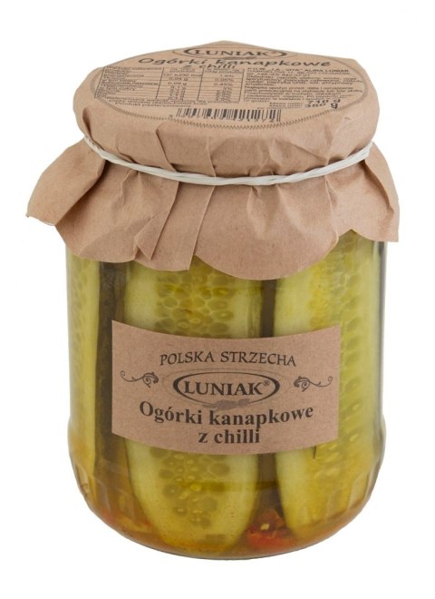 OGÓRKI KANAPKOWE Z CHILI 710 g (380 g) - LUNIAK OGÓRKI KANAPKOWE Z CHILI 710 g (380 g) - LUNIAK