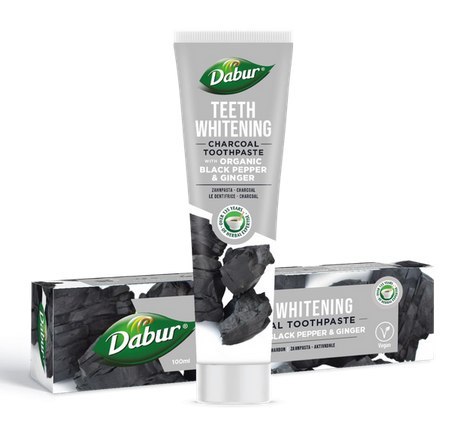 PASTA DO ZĘBÓW WYBIELAJĄCA WĘGLOWA Z PIEPRZEM I IMBIREM 100 ml - DABUR PASTA DO ZĘBÓW WYBIELAJĄCA WĘGLOWA Z PIEPRZEM I IMBIREM 100 ml - DABUR