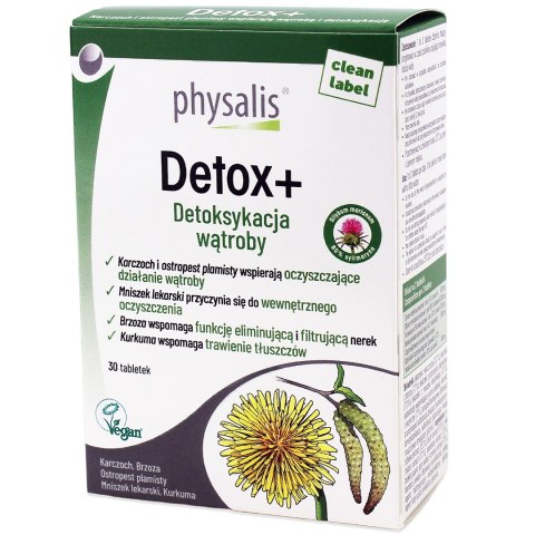 TABLETKI NA DETOKSYKACJĘ WĄTROBY 30 szt. - PHYSALIS TABLETKI NA DETOKSYKACJĘ WĄTROBY 30 szt. - PHYSALIS