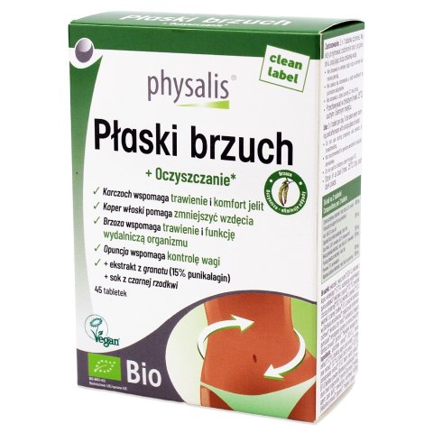 TABLETKI NA PŁASKI BRZUCH BIO 45 szt. - PHYSALIS TABLETKI NA PŁASKI BRZUCH BIO 45 szt. - PHYSALIS
