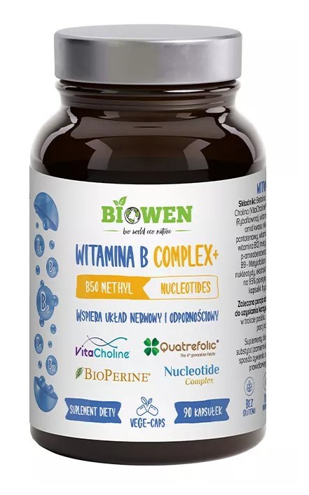 WITAMINA B COMPLEX+ BEZGLUTENOWA 90 KAPSUŁEK - BIOWEN WITAMINA B COMPLEX+ BEZGLUTENOWA 90 KAPSUŁEK - BIOWEN