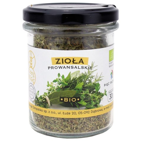 ZIOŁA PROWANSALSKIE BEZGLUTENOWE BIO 30 g - PIĘĆ PRZEMIAN ZIOŁA PROWANSALSKIE BEZGLUTENOWE BIO 30 g - PIĘĆ PRZEMIAN