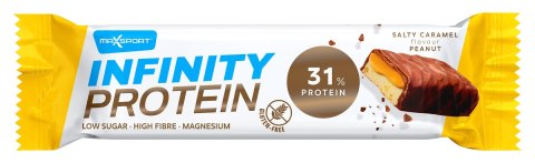 BATON PROTEINOWY Z KARMELEM I ORZESZKAMI ZIEMNYMI W MLECZNEJ CZEKOLADZIE BEZGLUTENOWY 55 g - MAXSPORT BATON PROTEINOWY Z KARMELEM I ORZESZKAMI ZIEMNYMI W MLECZNEJ CZEKOLADZIE BEZGLUTENOWY 55 g - MAXSPORT