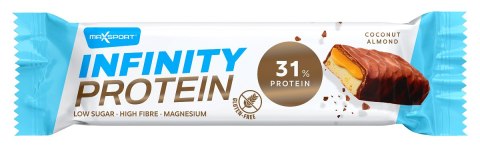 BATON PROTEINOWY Z KARMELEM, KOKOSEM I MIGDAŁAMI W MLECZNEJ CZEKOLADZIE BEZGLUTENOWY 55 g - MAXSPORT BATON PROTEINOWY Z KARMELEM, KOKOSEM I MIGDAŁAMI W MLECZNEJ CZEKOLADZIE BEZGLUTENOWY 55 g - MAXSPORT