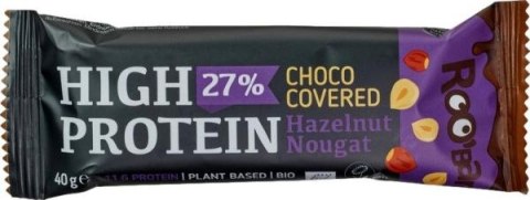 BATON PROTEINOWY Z ORZECHAMI LASKOWYMI W POLEWIE CZEKOLADOWEJ BEZGLUTENOWY BIO 40 g - ROOBAR BATON PROTEINOWY Z ORZECHAMI LASKOWYMI W POLEWIE CZEKOLADOWEJ BEZGLUTENOWY BIO 40 g - ROOBAR
