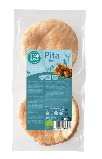 CHLEB PITA ORKISZOWY BIO 560 g - TERRASANA CHLEB PITA ORKISZOWY BIO 560 g - TERRASANA