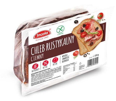CHLEB RUSTYKALNY CIEMNY BEZGLUTENOWY 235 g - INCOLA CHLEB RUSTYKALNY CIEMNY BEZGLUTENOWY 235 g - INCOLA