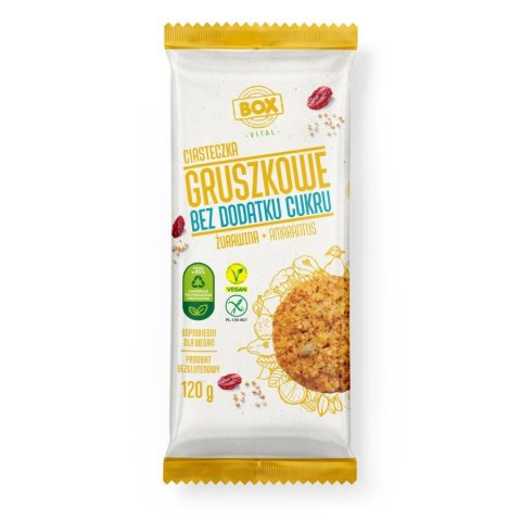 Ciastka gruszkowe żurawina + amarantus ZPC BOX, 120g Ciastka gruszkowe żurawina + amarantus ZPC BOX, 120g