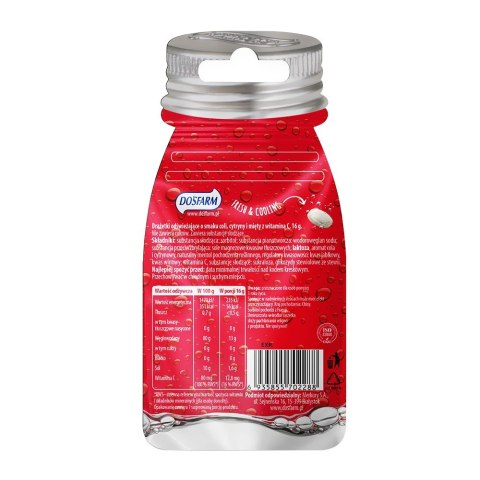 Drażetki musujące o smaku coli, cytryny i mięty Dosfarm, 16 g Drażetki musujące o smaku coli, cytryny i mięty Dosfarm, 16 g