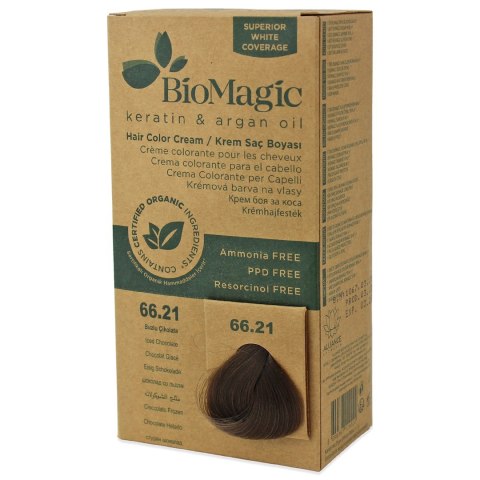 FARBA DO WŁOSÓW MROŹNA CZEKOLADA (66.21) 250 g - BIOMAGIC FARBA DO WŁOSÓW MROŹNA CZEKOLADA (66.21) 250 g - BIOMAGIC